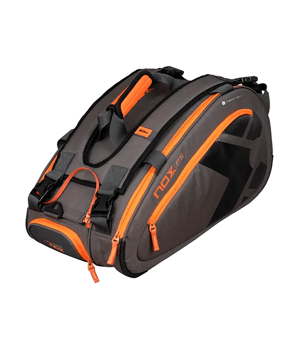 NOX AT10 Team Grey/Orange Padel Bag – Thermal Racket & Gear Carry - CornerCanada