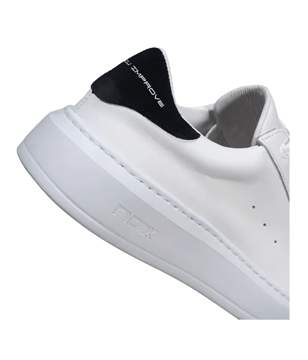 NOX Coorp White/Blue 2025 Padel Shoes: Nappa Leather Comfort, Grip & Durability - CornerCanada