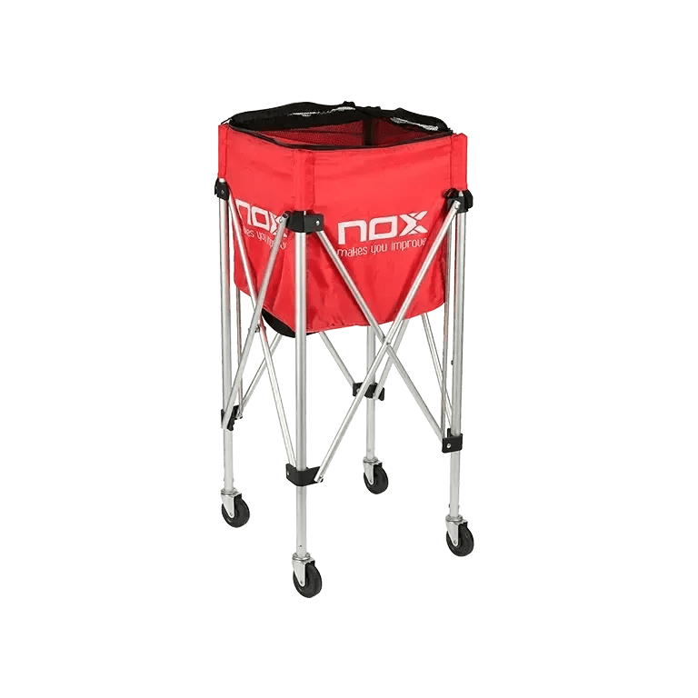 NOX Foldable Padel Ball Basket with Wheels - Portable Training Aid - CornerCanada