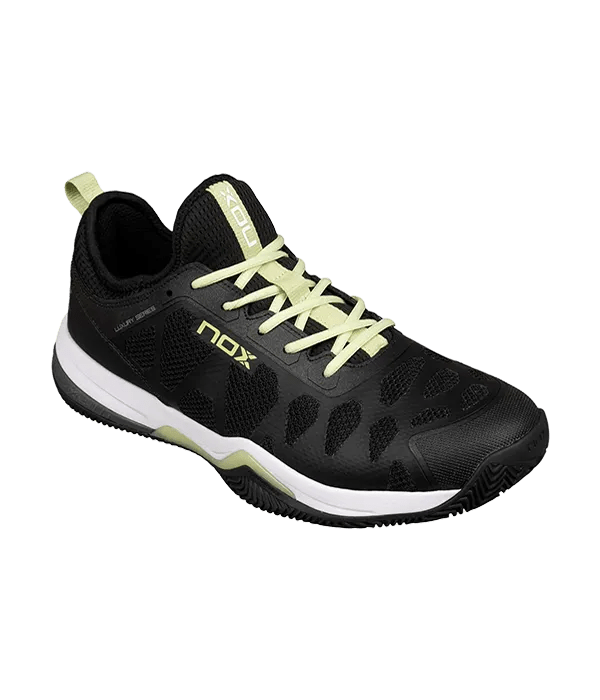 NOX NERBO Black/Soft Lime Padel Shoes - Supreme Grip, Stability & Energy Return - CornerCanada