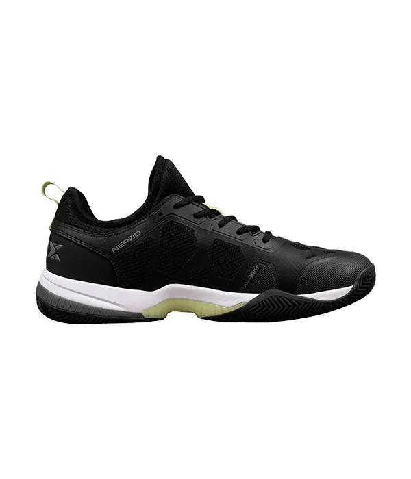 NOX NERBO Black/Soft Lime Padel Shoes - Supreme Grip, Stability & Energy Return - CornerCanada