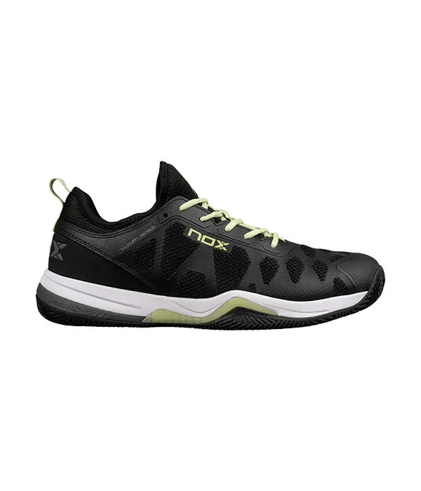 NOX NERBO Black/Soft Lime Padel Shoes - Supreme Grip, Stability & Energy Return - CornerCanada
