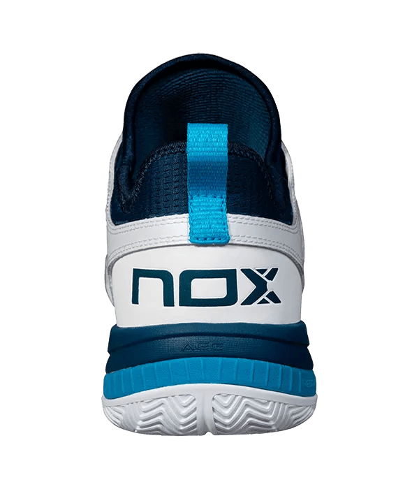 NOX Nerbo Padel Shoes: Dynamic Grip, Stability, Energy Return, White/Swedish Blue - CornerCanada